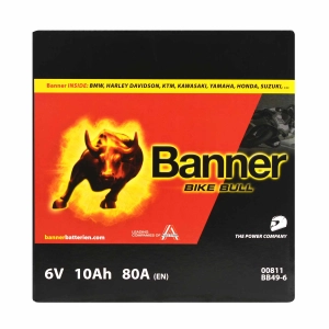 BANNER BIKE BULL BB49-6 00811 6V 8Ah 80A P+ B49-6