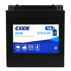 EXIDE ETX16-BS / YTX16-4 12V 14Ah 215A