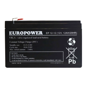 EUROPOWER EP 12-12 akumulator agm 1