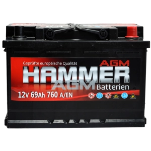 HAMMER AGM 69Ah 760A AGM START STOP