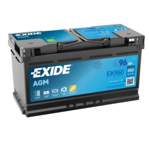 EXIDE EK960 Start-Stop AGM 12V 96Ah 850A ek 960
