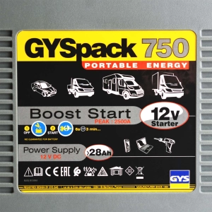 GYS GYSPACK- urządzenie rozruchowe, booster 12V, 750A