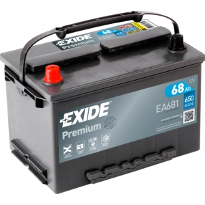 EXIDE EA681 PREMIUM 68Ah 650A L+ EA 681