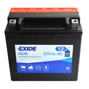 EXIDE ETX14L-BS / YTX14L-BS 12V 12Ah 200A P+