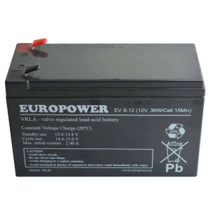 EUROPOWER EV9-12 akumulator agm 2