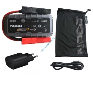 NOCO GBX75 BOOST X JUMP STARTER 12V 2500A GBX 75 + ŁADOWARKA SIECIOWA GRATIS