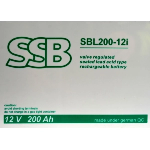 SSB SBL200-12i 12V 200AH AGM UPS SBL 200-12i
