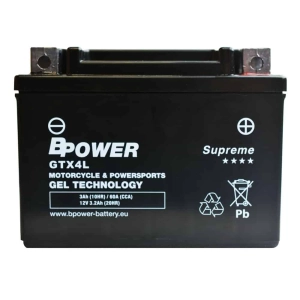 BPower Supreme GEL GTX4L﻿ 12V 3Ah 60A / YTX4L-BS, YB4L-A, YB4L-B