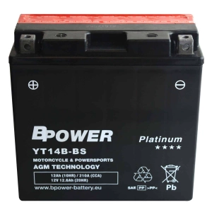 BPower Platinium AGM YT14B-BS﻿ 12V 12Ah 210A