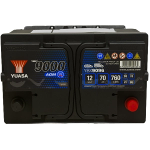 YUASA YBX 9096 AGM 12V 70Ah 760A START-STOP 69Ah 2