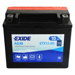 EXIDE YTX12-BS 12V 10Ah 150A L+