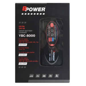 BPOWER YBC 8000 6V 12V 8A ładowarka automatyczna