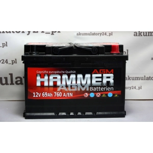 HAMMER AGM 69Ah 760A AGM START STOP