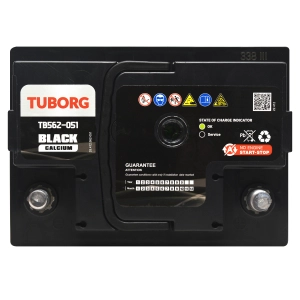TUBORG BLACK CALCIUM 12V 62AH 510A TB562-051