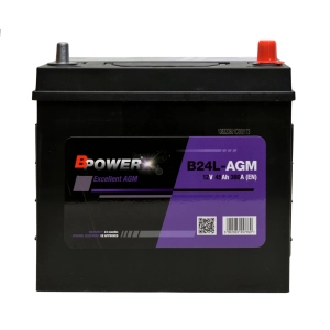 BPOWER B24L-AGM 12V 45AH 380A P+ HJ-S46B24L HYBRID JAPAN