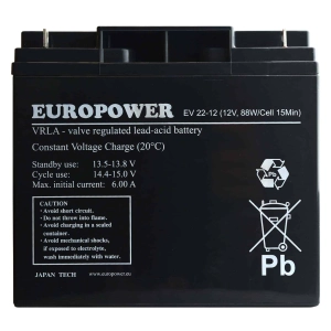 EUROPOWER EV 22-12 akumulator agm 1