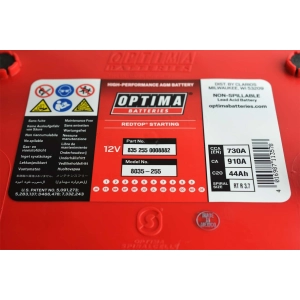 Optima Batteries RED TOP RTR3.7 12V 44Ah 730A AGM RTR 3.7