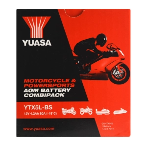 YUASA YTX5L MF (AGM) 4,2Ah 80A 12V P+ CP K5