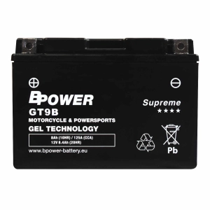 BPower Supreme GEL GT9B﻿ 12V 8Ah 125A / YT9B-BS