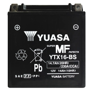 YUASA YTX16 MF (AGM) 14,7Ah 230A 12V L+ CP K3
