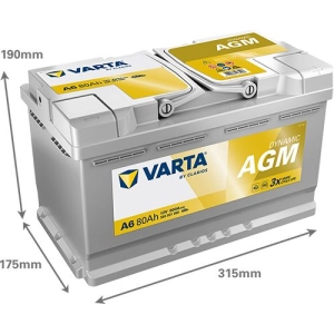 VARTA A6 12V 80Ah 800A AGM 580901080