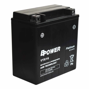 BPower Platinium AGM YTX16-BS﻿ 12V 14Ah 230A