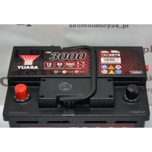 Yuasa YBX 3078 12V 62Ah 550A L+