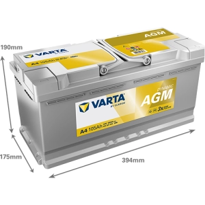 VARTA A4 12V 105Ah 950A AGM