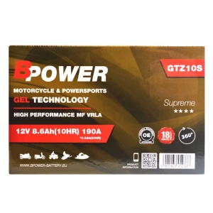 BPower Supreme GEL GTZ10S 12V 8,6Ah 190A / YTZ10S