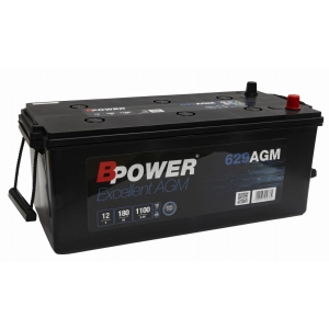 BPOWER EXCELLENT 629AGM 180Ah 1100A 12V L+ 512X222X216