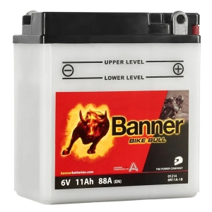 BANNER BIKE BULL B6N11A-1B 6N11A-1B 01214 6V 11Ah 88A P+
