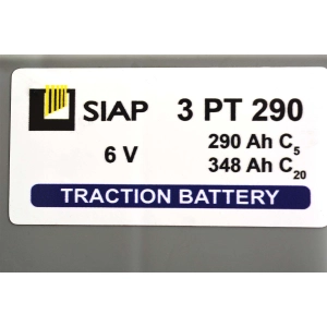 SIAP 3PT-290 - 6V C5-290Ah C20-385Ah Akumulator trakcyjny - 1200 cykli 3PT290 3PT