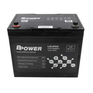 Bpower LFP12080EV 12V 80Ah LiFePO4 6000 cykli BLUETOOTH & HEATING