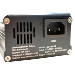 Ładowarka MK Battery LS24/5A-08 XLR 24V 5A - do wózka inwalidzkiego