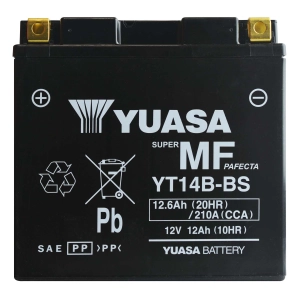 YUASA YT14B MF (AGM) 12,6Ah 210A 12V L+ CP K4