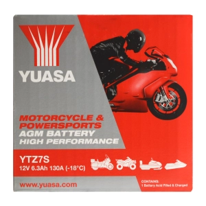 YUASA YTZ7S HPMF (AGM) 6,3Ah 130A 12V P+ WC K10