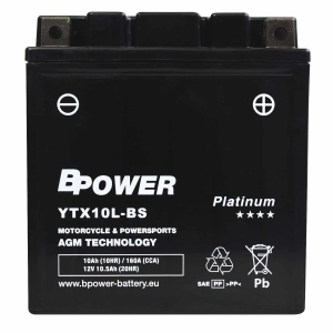 BPower Platinium AGM YTX10L-BS﻿ 12V 10,5Ah 160A