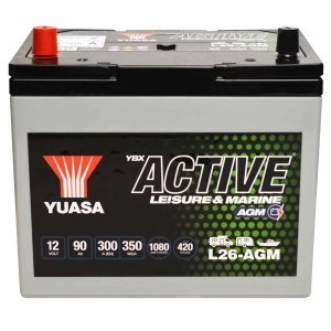 YUASA ACTIVE Leisure & Marine L26-AGM 90Ah 300A 1080W