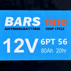 BARS TRIO 6PT56 DEEP CYCLE - 12V 80Ah Akumulator trakcyjny 6PT 56