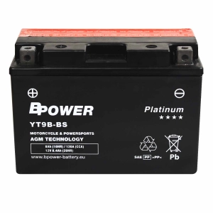 BPower Platinium AGM YT9B-BS﻿ 12V 8Ah 120A