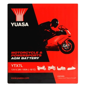 YUASA YTX7L MF (AGM) 6Ah 100A 12V P+ CP K6