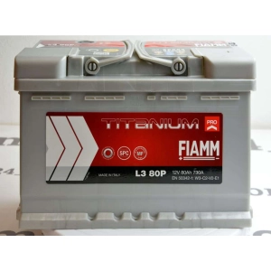 FIAMM TITANIUM PRO L3 80P 12V 80Ah 730A P+