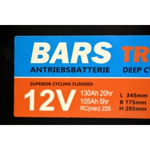 BARS TRIO GC12 DEEP CYCLE - 12V 130Ah Akumulator trakcyjny 6PT110