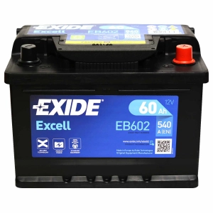 EXIDE EB602 EXCELL 60Ah 540A P+ EB 602
